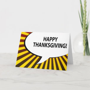 Cartes Pour Fêtes Annuelles BON THANKSGIVING ! bulle comique