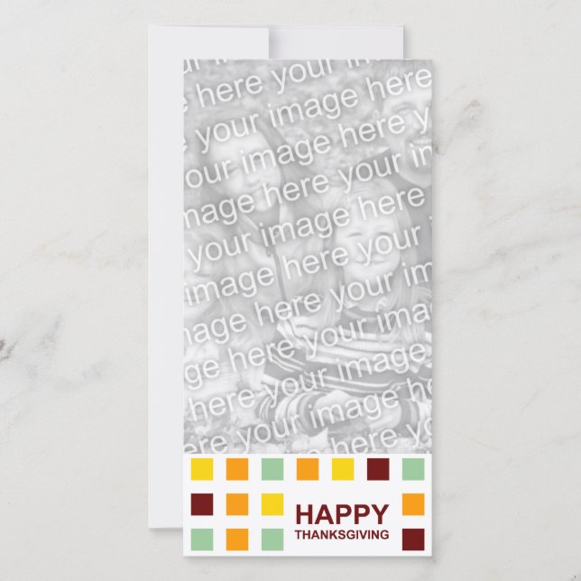 Cartes Pour Fêtes Annuelles bon thanksgiving (carrés modernes) (Devant)