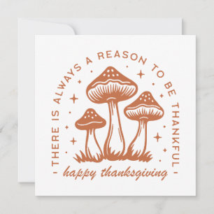 Cartes Pour Fêtes Annuelles Bon thanksgiving champignon blanc terre cuite
