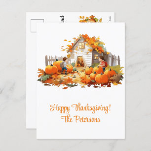 Cartes Pour Fêtes Annuelles Bon thanksgiving Citrouille