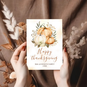 Cartes Pour Fêtes Annuelles Bon thanksgiving Citrouille Automne