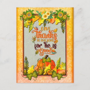 Cartes Pour Fêtes Annuelles Bon thanksgiving Citrouille Feuille Automne