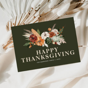 Cartes Pour Fêtes Annuelles bon thanksgiving citrouille moderne