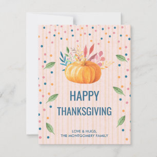 Cartes Pour Fêtes Annuelles Bon thanksgiving Citrouille orange