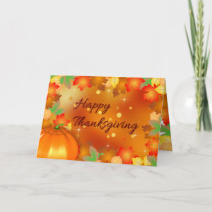 Cartes Pour Fêtes Annuelles Bon thanksgiving Coloré Automne Feuilles Vacances
