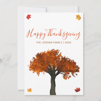 Cartes Pour Fêtes Annuelles Bon thanksgiving customisé Feuilles d'automne