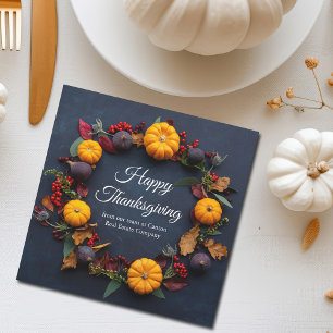 Cartes Pour Fêtes Annuelles Bon thanksgiving d'affaires moderne Citrouille Wre