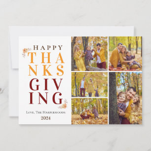 Cartes Pour Fêtes Annuelles Bon thanksgiving d'automne de la récolte de l'aqua