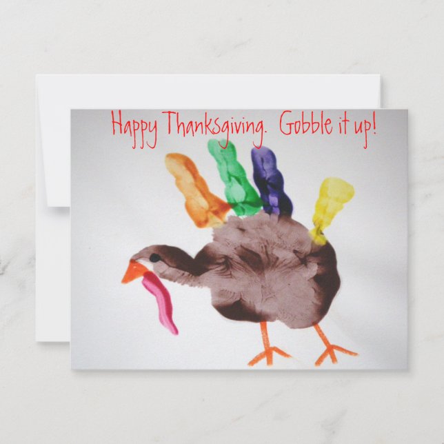 Cartes Pour Fêtes Annuelles Bon thanksgiving de la Turquie.  Faites-le monter  (Devant)