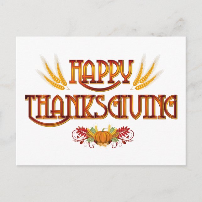 Cartes Pour Fêtes Annuelles Bon thanksgiving de récolte (Devant)