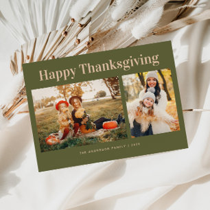 Cartes Pour Fêtes Annuelles Bon thanksgiving de texte simple