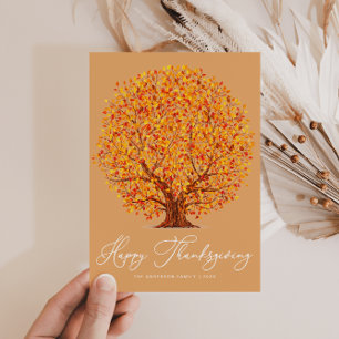 Cartes Pour Fêtes Annuelles bon thanksgiving des arbres