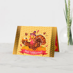 Cartes Pour Fêtes Annuelles Bon thanksgiving d'or