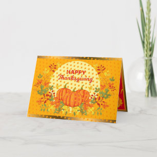 Cartes Pour Fêtes Annuelles Bon thanksgiving d'or chute