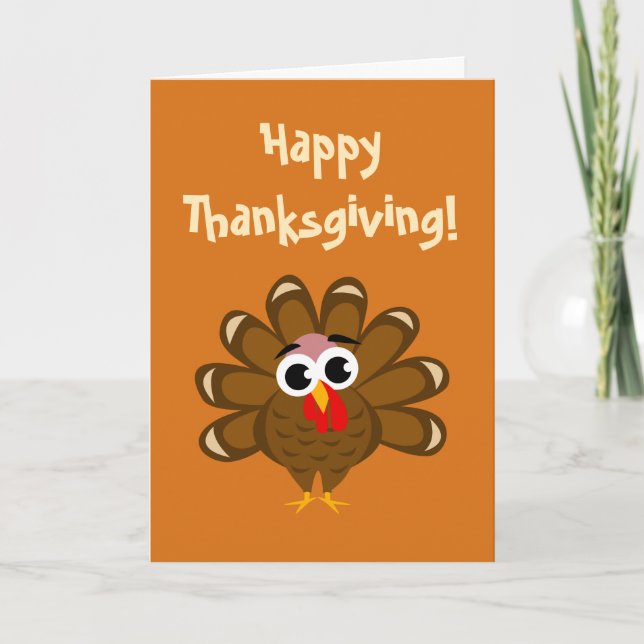 Cartes Pour Fêtes Annuelles Bon thanksgiving drôle d'oiseau de dinde illustrat (Devant)