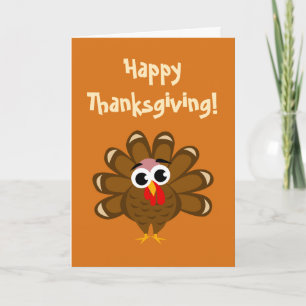 Cartes Pour Fêtes Annuelles bon thanksgiving drôle d'oiseau de dinde illustrat