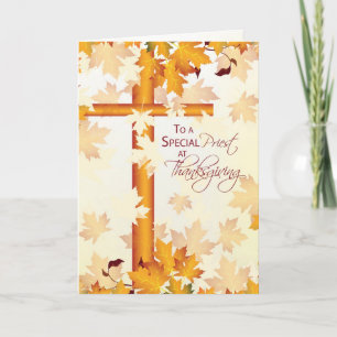 Cartes Pour Fêtes Annuelles Bon thanksgiving du prêtre, catholique