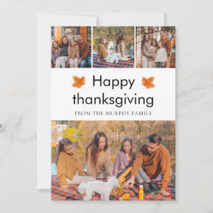 Cartes Pour Fêtes Annuelles Bon thanksgiving élégant Feuilles d'automne 4 Phot