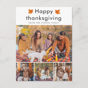 Cartes Pour Fêtes Annuelles Bon thanksgiving élégant Feuilles d'automne 4 Phot