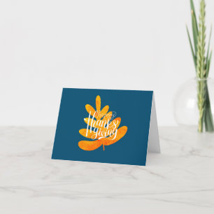 Cartes Pour Fêtes Annuelles Bon thanksgiving élégant sur la feuille d'automne