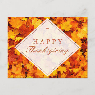 Cartes Pour Fêtes Annuelles bon thanksgiving Élégantes feuilles d'automne ro
