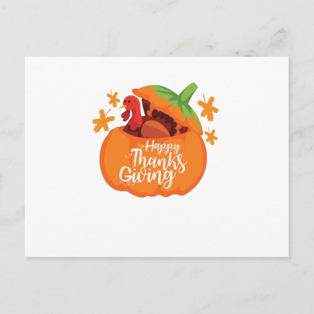 Cartes Pour Fêtes Annuelles Bon thanksgiving - Fête de la Turquie Citrouille (Devant)