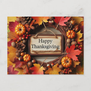 Cartes Pour Fêtes Annuelles Bon thanksgiving Feuille d'automne