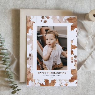 Cartes Pour Fêtes Annuelles Bon thanksgiving Feuille d'automne