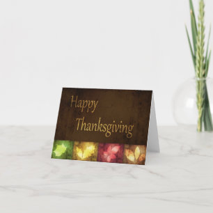 Cartes Pour Fêtes Annuelles bon thanksgiving Grunge Feuilles
