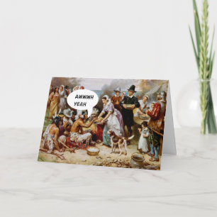 Cartes Pour Fêtes Annuelles bon thanksgiving Humour Funny Silly Card