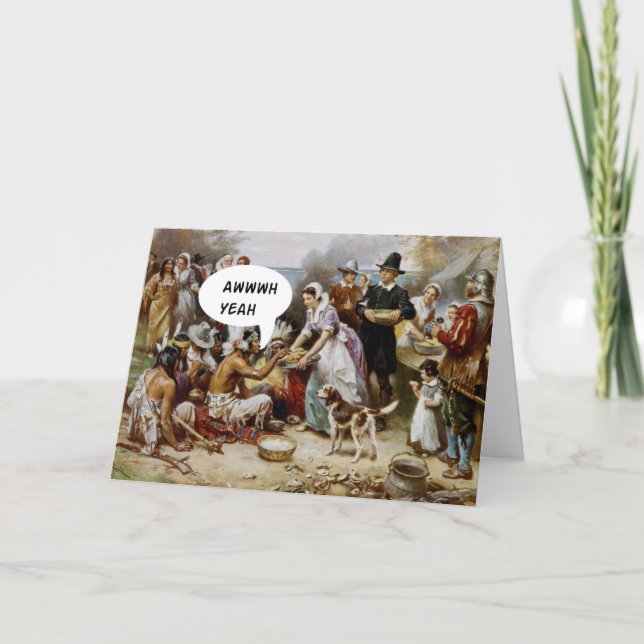 Cartes Pour Fêtes Annuelles Bon thanksgiving Humour Funny Silly Card (Devant)