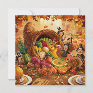 CARTES POUR FÊTES ANNUELLES BON THANKSGIVING JOUR