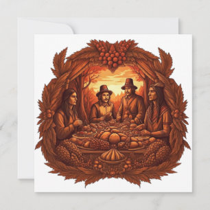 CARTES POUR FÊTES ANNUELLES BON THANKSGIVING JOUR