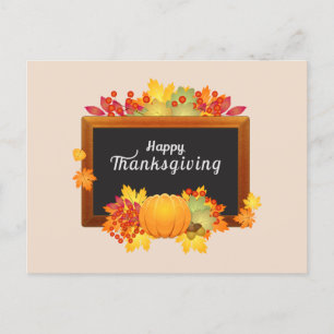 Cartes Pour Fêtes Annuelles bon thanksgiving jour automne feuilles et citrouil