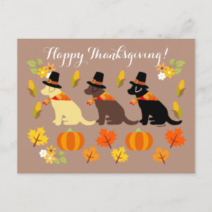 Cartes Pour Fêtes Annuelles bon thanksgiving Labrador Silhouette