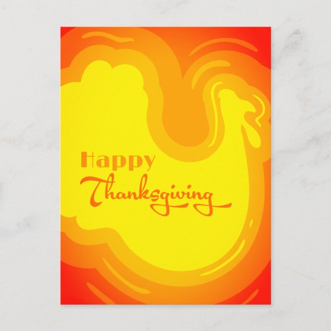 Cartes Pour Fêtes Annuelles Bon thanksgiving mignon avec forme de Turquie (Devant)