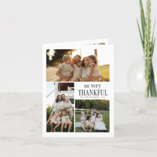 Cartes Pour Fêtes Annuelles Bon thanksgiving minimal de photos très Merci