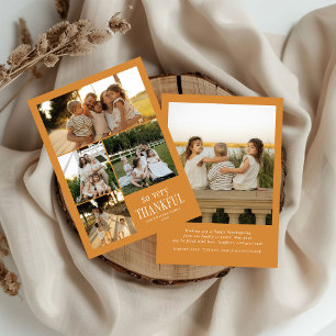 Cartes Pour Fêtes Annuelles Bon thanksgiving minimal de photos très Merci