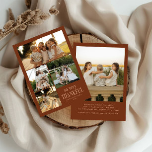 Cartes Pour Fêtes Annuelles Bon thanksgiving minimal de photos très Merci