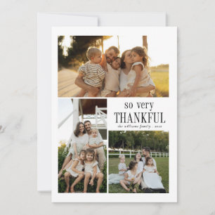Cartes Pour Fêtes Annuelles Bon thanksgiving minimal de photos très Merci