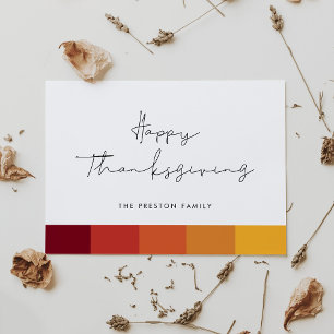 Cartes Pour Fêtes Annuelles Bon thanksgiving moderne minimaliste