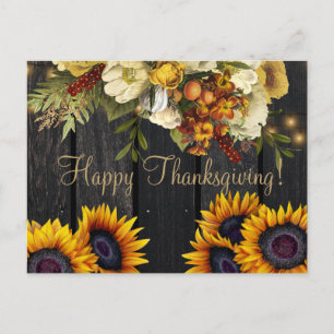 Cartes Pour Fêtes Annuelles Bon thanksgiving moisson rustique Thanksgiving