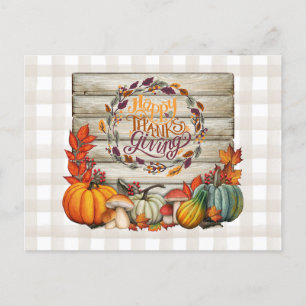 Cartes Pour Fêtes Annuelles Bon thanksgiving pays récolte rustique