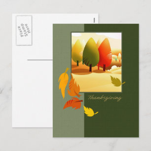 Cartes Pour Fêtes Annuelles Bon thanksgiving Paysage d'automne