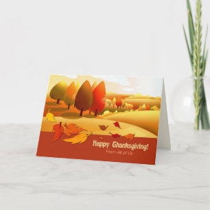 Cartes Pour Fêtes Annuelles Bon thanksgiving Paysage d'automne