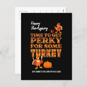 Cartes Pour Fêtes Annuelles Bon thanksgiving PERKY POUR TURQUIE Christian