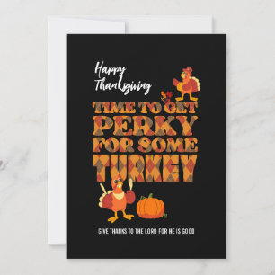 Cartes Pour Fêtes Annuelles Bon thanksgiving PERKY POUR TURQUIE Christian