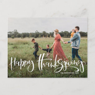 Cartes Pour Fêtes Annuelles Bon thanksgiving photo de Calligraphie moderne