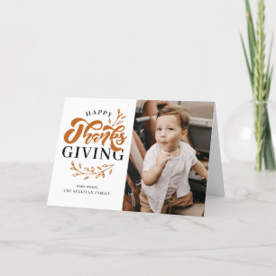 Cartes Pour Fêtes Annuelles Bon thanksgiving photo Orange Foliage Wreath