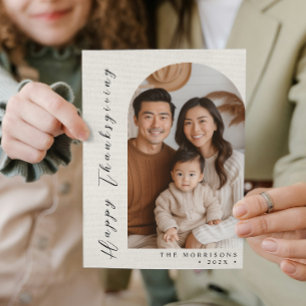 Cartes Pour Fêtes Annuelles Bon thanksgiving photo personnalisé blanc en toile